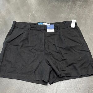 Old Navy Linen Blend Black Shorts